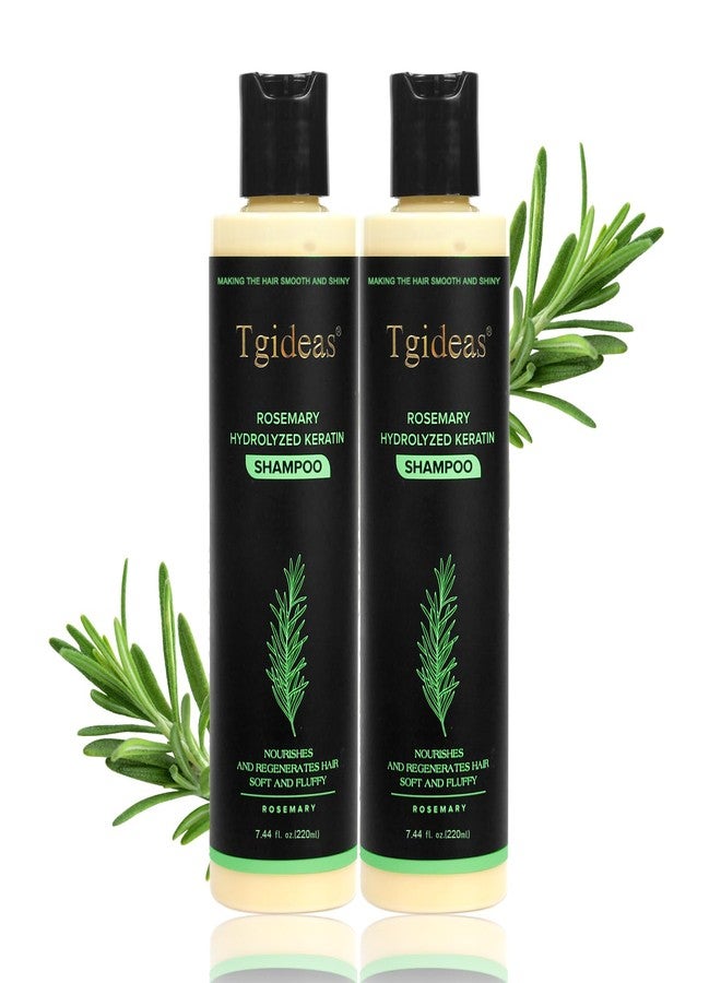 Tgideas Organic Rosemary Hair Growth Shampoo for Women and Men-Natural Thickening & Strengthening Shampoo with Hydrolyzed Keratin for Thinning Hair & Hair Loss 7.4 fl.oz - 2 Packs - Image 1